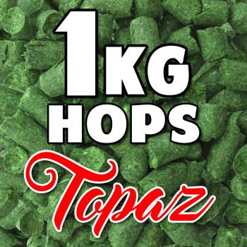 TOPAZ Hop Pellets 1KG Hops AUS Home Brew Beer Sealed For Freshness Aroma Taste