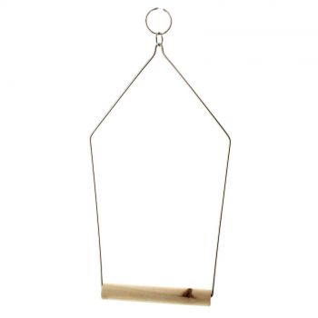 Bird Toy Triangle Swing With Wooden Perch Large Aviary Toy Health Interactive