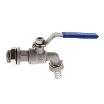 Stainless Steel Ball Valve 1/2 Inch To 13mm Barb Equipment Part Home Brew