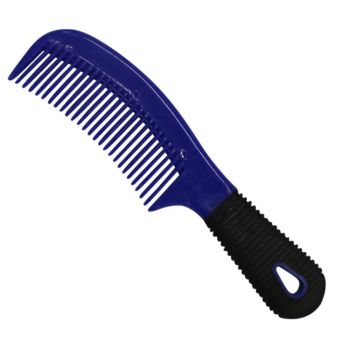 Horse Comb W/Rubber Handle Blue