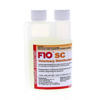 F10 Vet Disinfectant 200ml Biodegradable Multipurpose Surfaces Equipment