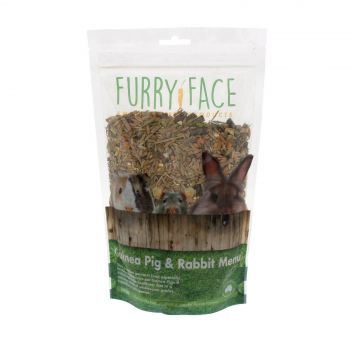 Furry Face Guinea Pig & Rabbit 500g Premium Gourmet Pet Food Grains Vegetables