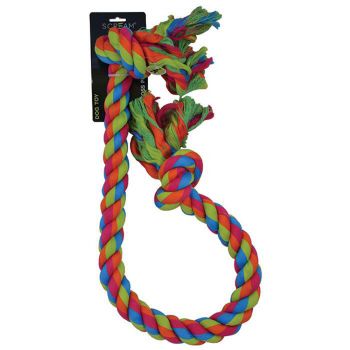 Scream 2 Knot Jumbo Rope Dog Toy 120Cm