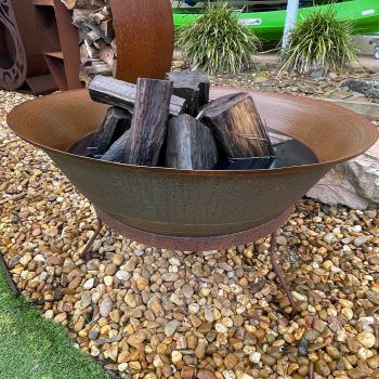 Round Fire Pit on Legs - Large
