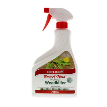 Beat A Weed Natural Weedkiller RTU 750ml Richgro Vinegar Salt Fast Acting
