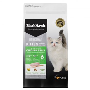 BLACK HAWK Holistic Kitten Chicken & Rice 1.5kg