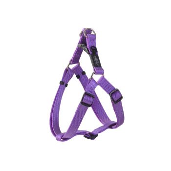 Rogz Fanbelt Step-In Dog Harness For Large Dogs Purple Reflective Safety Nylon