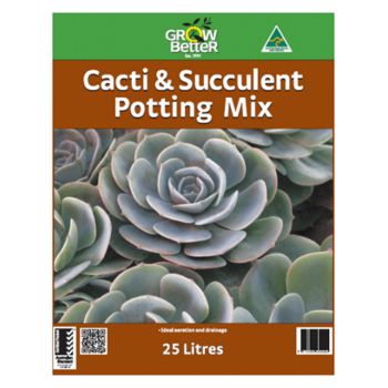Grow Better Cacti & Succulent Potting Mix 25lt