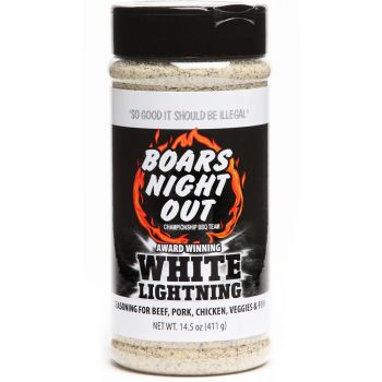 Boars Night Out White Lightning Rub Jar 14.5oz Seasoning Barbeque BBQ Flavouring