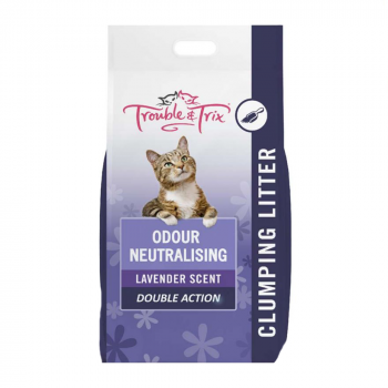 TROUBLE & TRIX Odour Neutralising Lavender Scented Cat Litter 15Lt