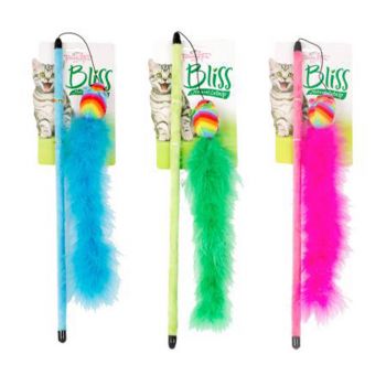 Trouble & Trix Bliss Mouse Wand Cat Toy - Assorted Colours