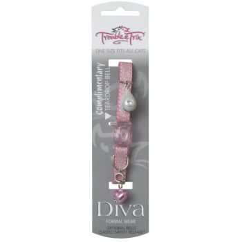 Trouble & Trix Diva Shimmer Cat Collar Pink