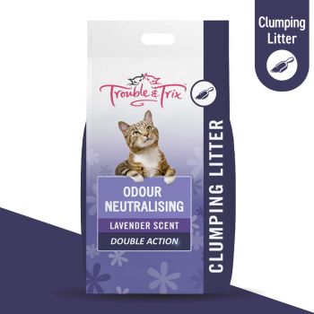 Cat Kitty Litter T&T Odour Neutral Lavender 7lt Clumping Litter Easy Cleaning