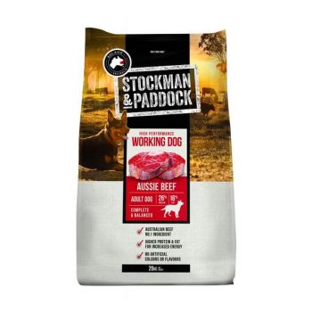 Stockman & Paddock Working Dog Food; Dry Dog Food; Working Dog Food; All Adult Breeds; Australian Made; Beef Dog Food