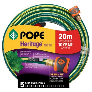 Hose Heritage With Connectors 12Mm X 20Mt Pope