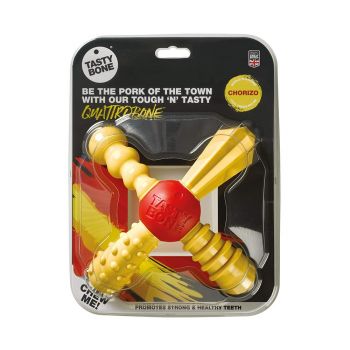 Tasty Bone Quattro Chorizo Flavoured Dog Toy