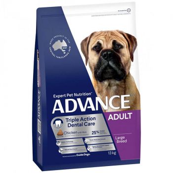 Advance Large Breed Dental Care Dried Dog Food; Adult Dog Food; Large Breed Dog Food; Dry Dog Food; Chicken Dog Food; Triple Action Dental Care Dog Food