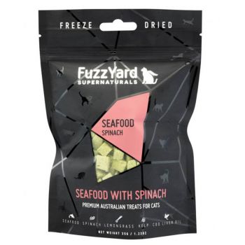 Fuzzyard Cat Treat Seafood W/Spinach 25G