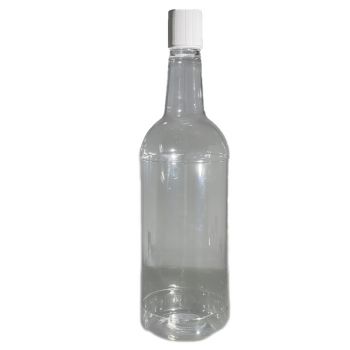 Clear Pet Spirit Bottle with Cap 1.125Lt