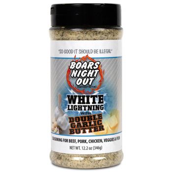 Boars Night Out White Lightning Double Garlic Butter Authentic BBQ Seasoning