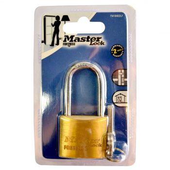 Master Lock Padlock Brass Essential Value Long Shackle 40mm Security Protection
