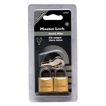 Master Lock Padlock Master Brass 20mm Lock Twin Pack Theft Security Protection