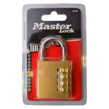 Master Lock Padlock Combo Reset Brass 40mm Theft Lock Security Protection