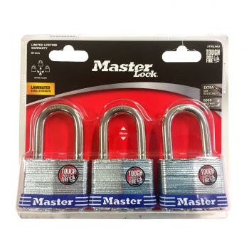 Master Lock Padlock Laminated 51mm Ka 3 Pack 5Tri Lock Security Protection