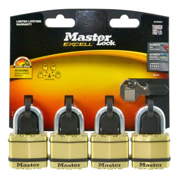 Master Lock Padlock Excell Laminated 45mm 25mm Sh 4 Pack Security Protection