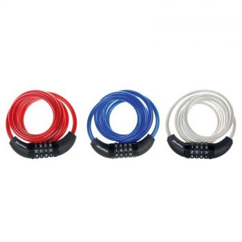 Master Lock Bike Cable Combination Bright Colours 1.8M x 8mm Security Protection