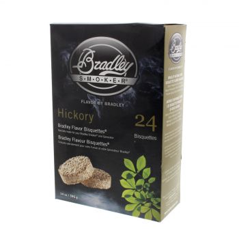 Bradley Hickory Bisquettes 24Pk Smoker Chips Cooking Smoking Hickory Flavour