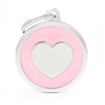 Dog Tag Mf Classic Heart Pink