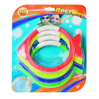 Fish Shaped Diving Rings for Pools - 4 Pack