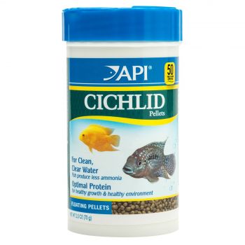 API Cichlid Pellets Fish Food Medium 70g High Quality Enhanced Proteins Growth