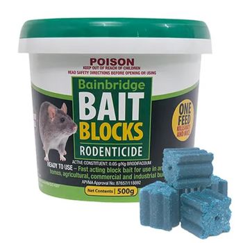 Bainbridge Rodent Bait Blocks Brodifacoum 500G