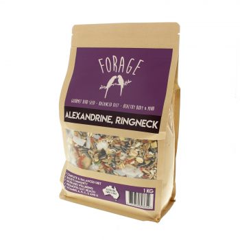 Forage Ringneck & Alexandrine 1kg Bird Food Mix Millet Seed Australian Made