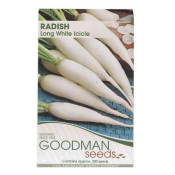 Radish Long White Icicle Goodman Seeds