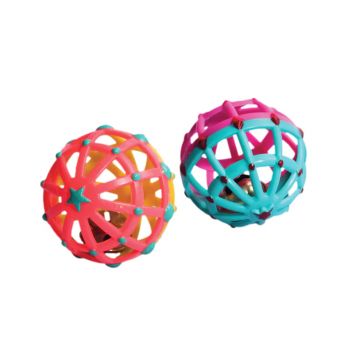 Cat Toy Lattice Ball 5.5cm Assorted Colours - Single Ball