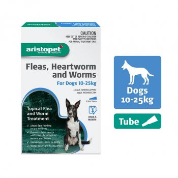 Flea Heartworm & Worm Dog Up To 10Kg - 25Kg 6Pk