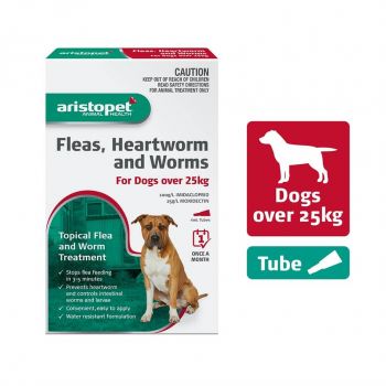 Flea Heartworm & Worm Dog Over 25Kg 6Pk