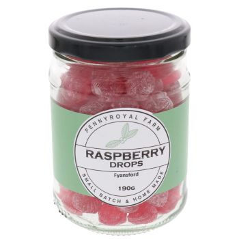 PENNYROYAL Raspberry Drops Boiled Lollies 190g