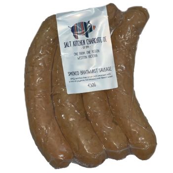 SALT KITCHEN CHARCUTERIE Smoked Bratwurst Sausages 450g