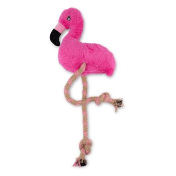 Dog Toy Dual Material Flamingo Med Beco