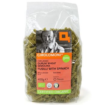 Girolomoni Durum Wheat Fusilli W/ Spinach 400G 