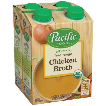 Pacific Foods Organic Free Range Chicken Stock 4 x 240ml Cartons