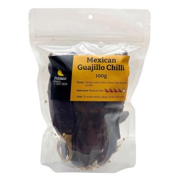 Poblano Mexican Guajillo Dry Chillies Heat Factor 4/5 100G