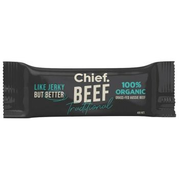 Grass Fed Beef Jerky Bar Traditional Beef 40g
