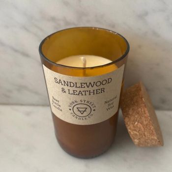 York Street Candle Co Sandalwood And Leather Candle 280g