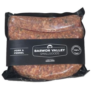 BARWON VALLEY SMALL GOODS Pork & Fennel Sausages