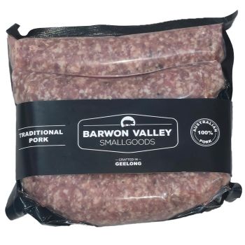 BARWON VALLEY SMALL GOODS Traditional Pork Sausages